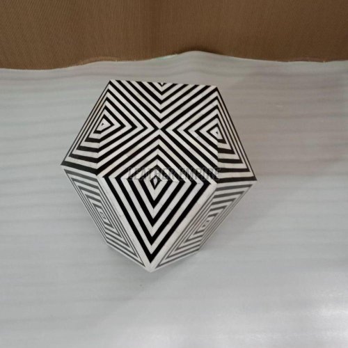 Wooden Inlay Side Table
