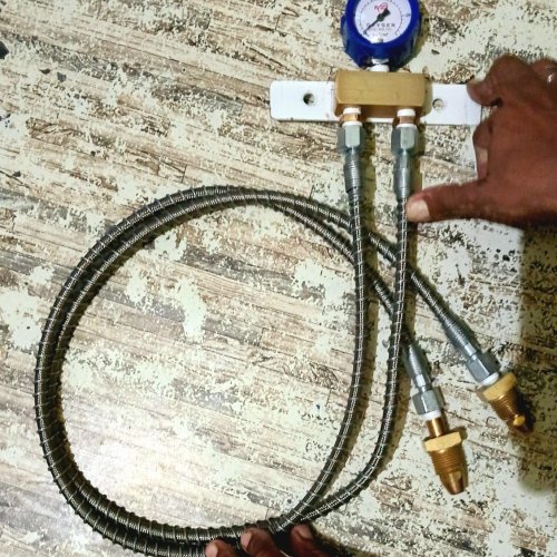 Modified 2 Cylinder Manifold with Flexible Tailpipe