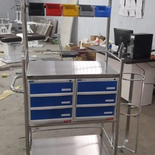 Stainless Steel Medicine Trolley