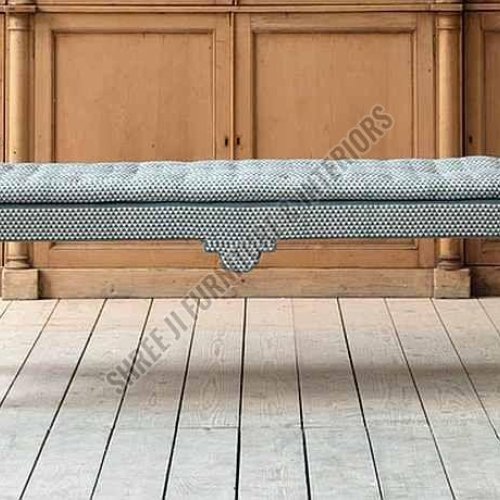 Wood Skinny Upholstered Bench