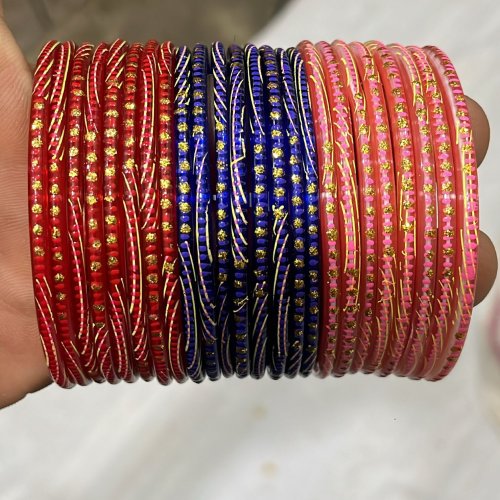 Glossy Finish Zircon Bangles
