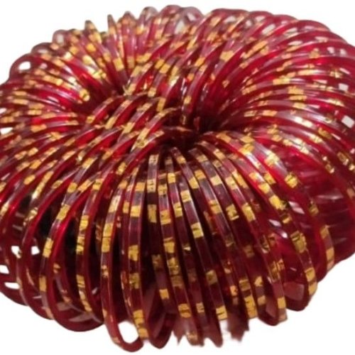 Red Golden Polished Bangles