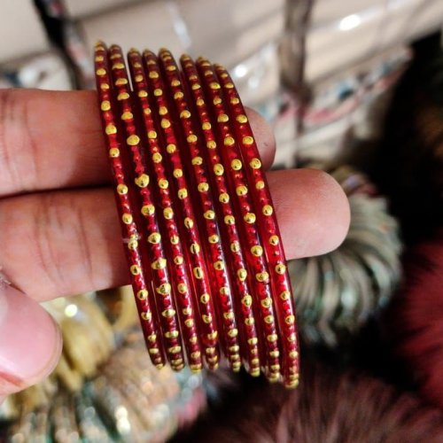Trendy Stone Work Jari Bangles