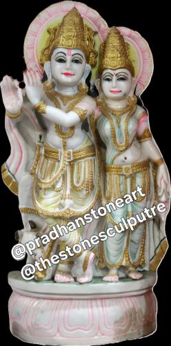 Marble Radha Krishna Statue