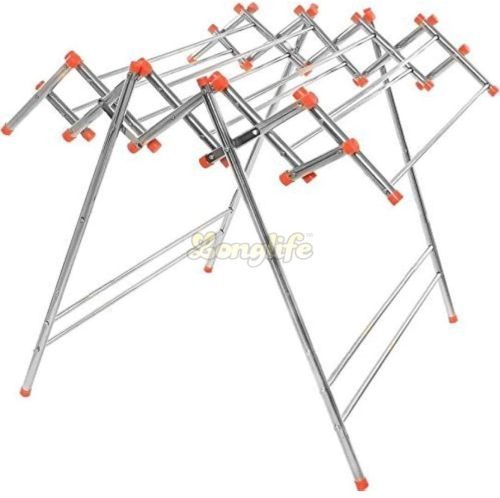 Zig-Zag Style Stainless Steel Foldable Clothes Drying Stand