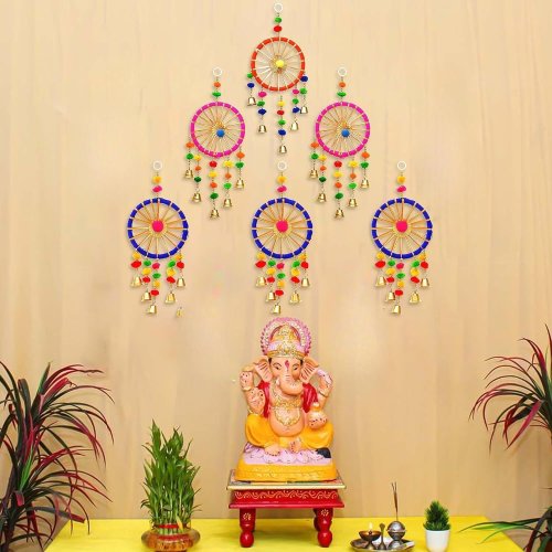 anu handicrafts gota patti bangle bells decorative wall latkan toran
