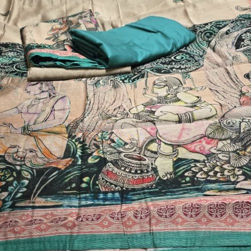 Designer Digital Print Mashru Silk Dress Material