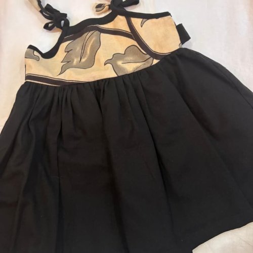 Handloom Style Cotton Cotton Strap Frock for Baby Girls