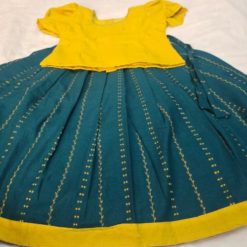 Handwoven Kids Cotton Lehenga Choli