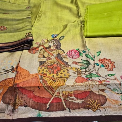 Premium Mashru Silk Digital Printed Suit Fabric