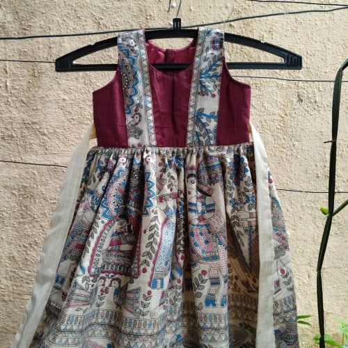 Sleeveless Cotton Printed Frock