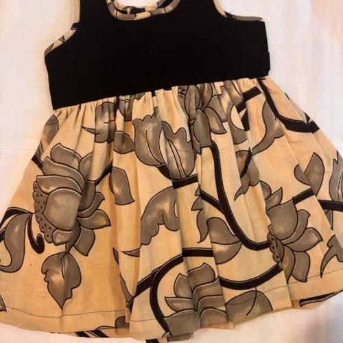 Sleeveless Organic Cotton Printed Frock