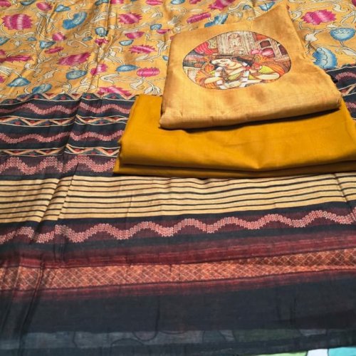 Soft Mashru Silk Suit Material with Digital Print Design