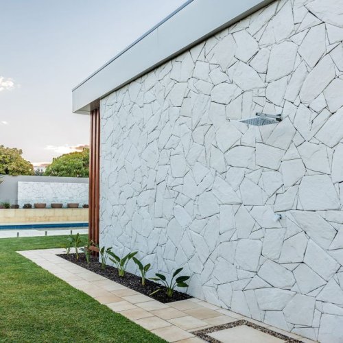 Pure White Crazy Pattern Wall Cladding