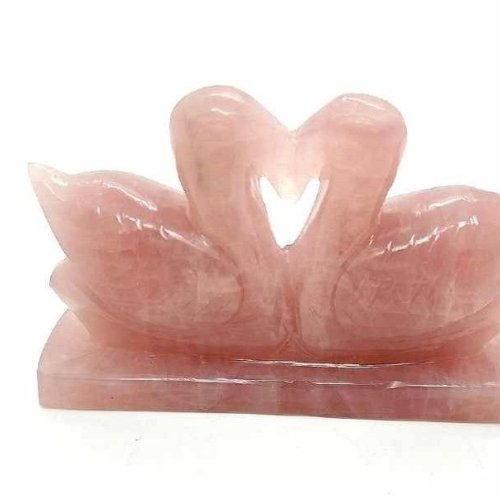 Rose Quartz Duck Pair