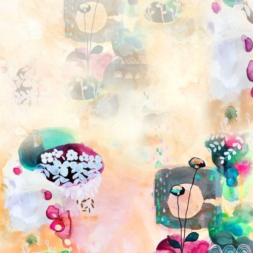 Abstract Floral Digital Print Fabric