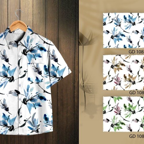 Boys Cotton Floral Print Shirt