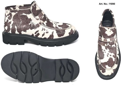 Cow Print Chunky Penny Loafer