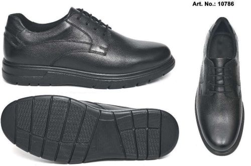 Men Black Lace up Genuine Leather Formal Shoes