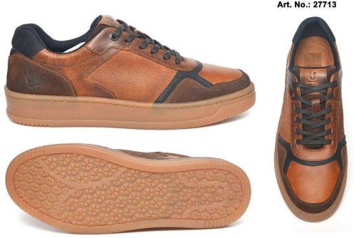 Men Brown Low Top Casual Sneaker