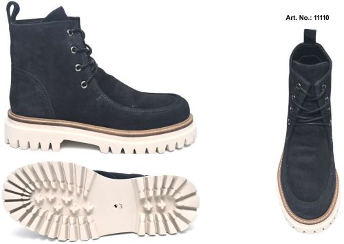 Navy Blue Lace Up Boot