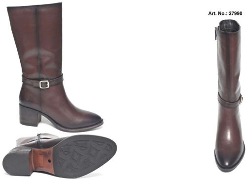 Women Warm Brown Knee Hight Leather Boot
