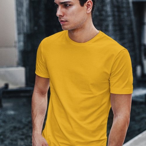 Mens Color Round Neck Tshirt