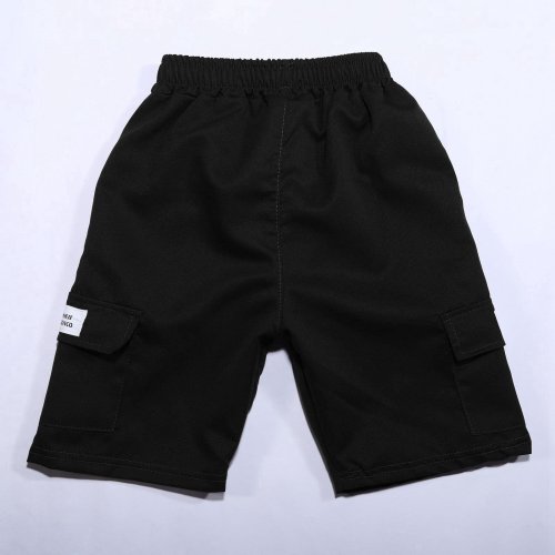 Mens Black Cotton Shorts