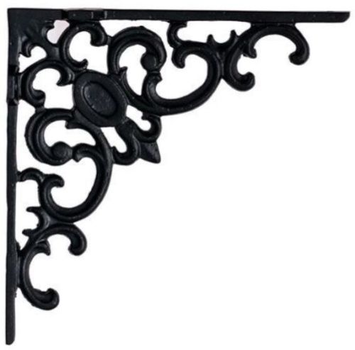 Black Powder Coated Iron Shelf Bracket