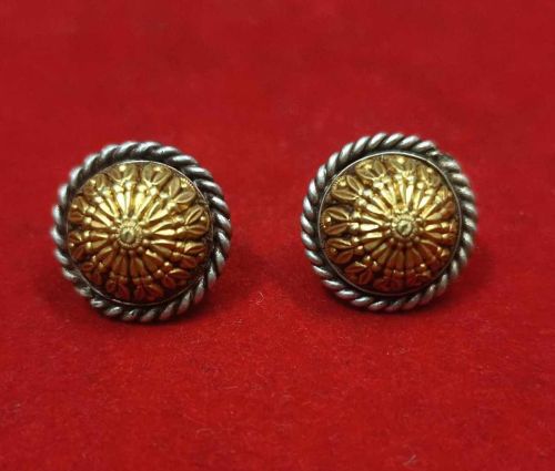 Classic Gold Plated Sterling Silver Stud Earrings