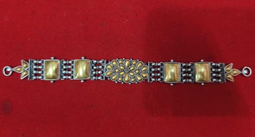 Ladies Designer Silver and Gold Plated Bracelet