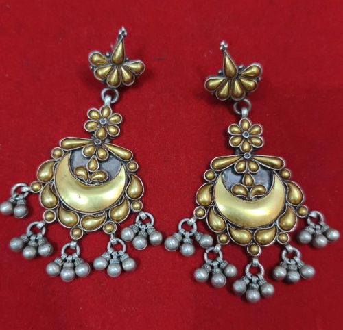 Lightweight Gold Plated Silver Hanging Earrings