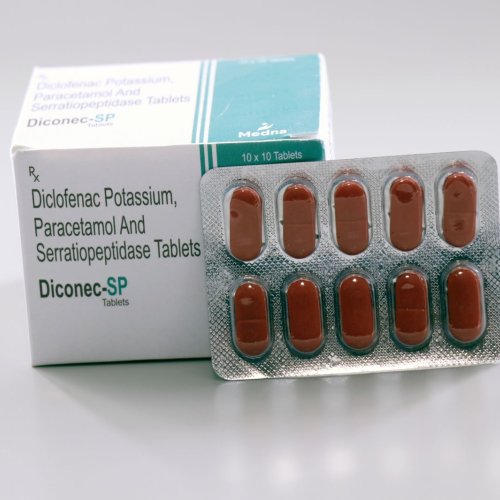 Diclofenac Potassium, Paracetamol &AMP; Serratiopeptidase Tablet
