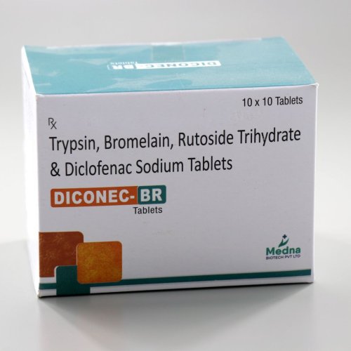 Trypsin Bromelain Rutoside Trihydrate &AMP; Diclofenac Sodium Tablets