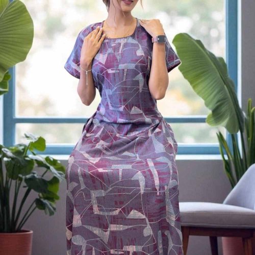 Alpine Premium Floral Print Festive Gown