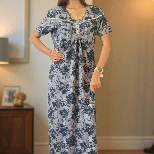 Alpine Print Boho Style Ladies Gown