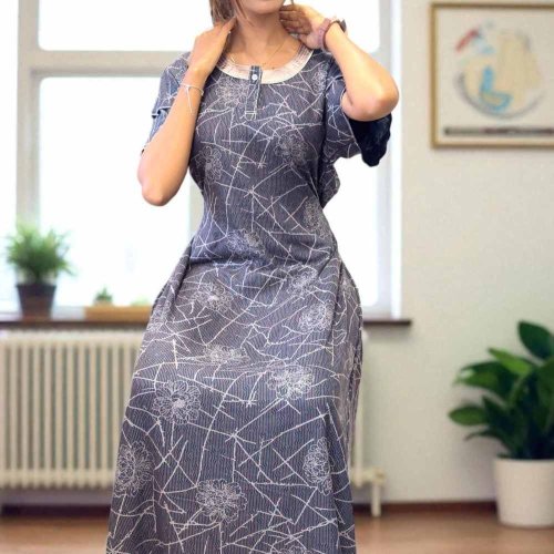 Alpine Printed Trendy Maxi Party Wear Gown