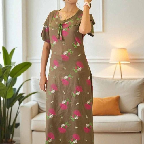 Printed Alpine Party Wear Gown for Ladies