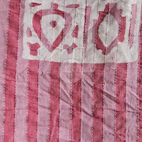 Onion Pink Handloom Cotton Batik Printed Suit