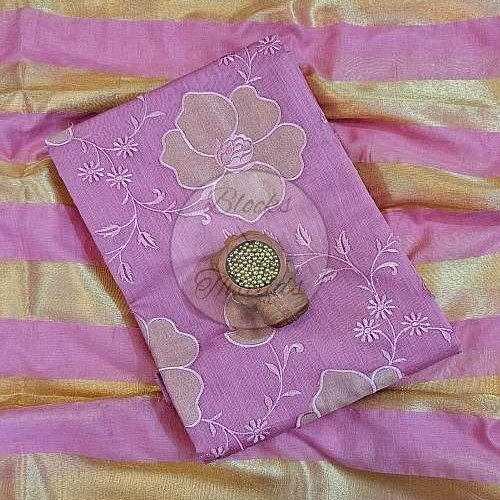 Mul Chanderi Suit Material