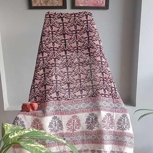 Bagh Print Crepe Kurti Fabrics