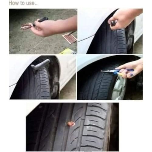 8 in 1 Tubeless Tyre Puncture Repair Kit for Car