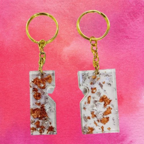 Crystal Glitter Resin Keychain