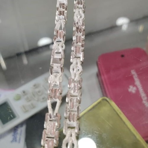 Silver Curb Chain Bracelet for Men