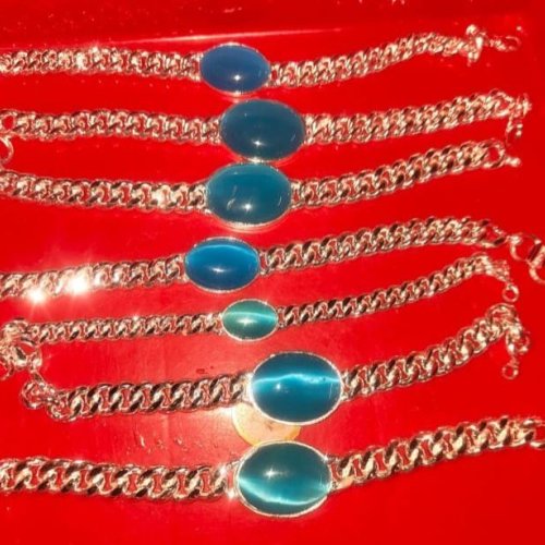 Silver Stone Bracelet for Men