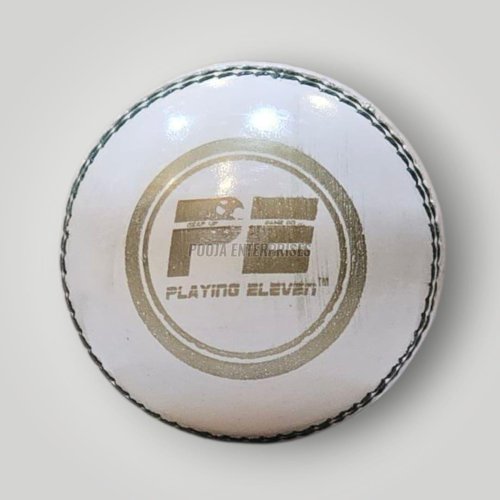 PE White Super Test Leather Cricket Ball