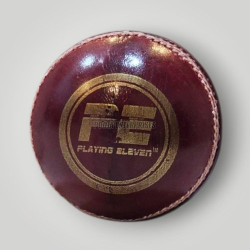 PE Red Test Leather Cricket Ball