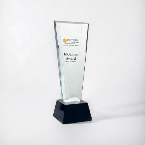 Crystal Corporate Excellence Award Trophy
