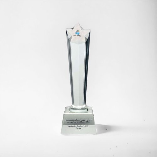 Crystal Star Appreciation Award Trophy