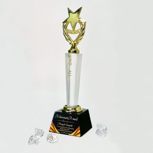 Crystal Star Laurel Achievement Trophy